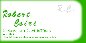 robert csiri business card